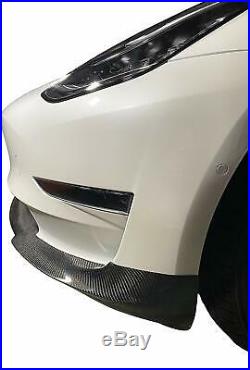 Real Carbon Fiber Front Bumper Lip For Tesla Model 3 2017-2020 Fast Shipping