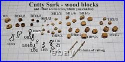 Revell Cutty Sark, Thermopylae 196 708 pcs CNC walnut blocks for model