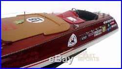 Riva Zoom Race Boat Handcrafted Model 34 ready for display