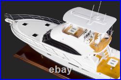 Riviera 45 Open Flybridge Motor Yacht Handmade Wooden Model Boat Ship Gift Decor
