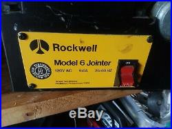 Rockwell Model 6 Jointer. Shipping/local pickup available ask FIRST for costs