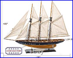 SAILINGSTORY 30? Wooden Sailboat Model Ship Sailboat Decor Schooner Atlantic