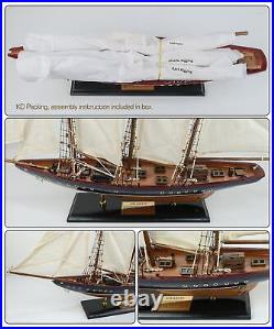 SAILINGSTORY 30 Wooden Sailboat Model Ship Sailboat Decor Schooner Atlantic