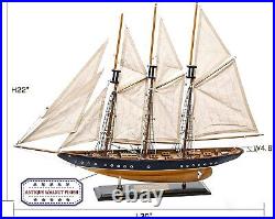 SAILINGSTORY 30 Wooden Sailboat Model Ship Sailboat Decor Schooner Atlantic