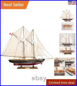 SAILINGSTORY Nautical Bluenose Wooden Model Ship 21 Inch Decorative Replica