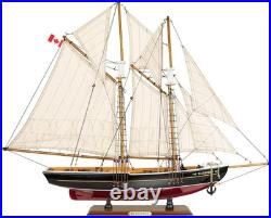 SAILINGSTORY Nautical Bluenose Wooden Model Ship 21 Inch Decorative Replica