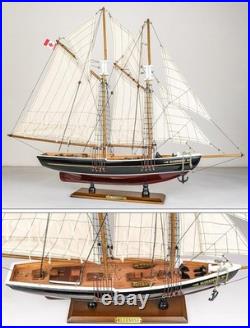 SAILINGSTORY Nautical Bluenose Wooden Model Ship 21 Inch Decorative Replica