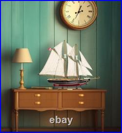 SAILINGSTORY Nautical Bluenose Wooden Model Ship 21 Inch Decorative Replica