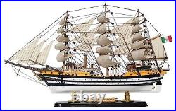 SAILINGSTORY Wooden Model Ship Amerigo Vespucci 1/190 Scale Replica Ship Mode