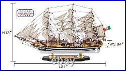 SAILINGSTORY Wooden Model Ship Amerigo Vespucci 1/190 Scale Replica Ship Mode