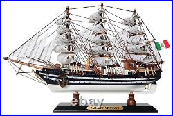 SAILINGSTORY Wooden Model Ship Amerigo Vespucci 1/300 Scale Replica Ship Mode