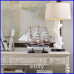 SAILINGSTORY Wooden Model Ship Amerigo Vespucci 1/300 Scale Replica Ship Mode