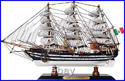 SAILINGSTORY Wooden Model Ship Amerigo Vespucci 1/300 Scale Replica Ship Model