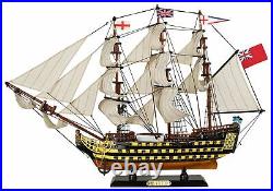 SAILINGSTORY Wooden Model Ship Decor HMS Victory 1/100 Scale Replica Ship Mod