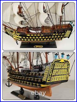 SAILINGSTORY Wooden Model Ship Decor HMS Victory 1/100 Scale Replica Ship Mod