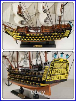 SAILINGSTORY Wooden Model Ship Decor HMS Victory 1/100 Scale Replica Ship Mod