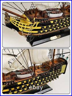 SAILINGSTORY Wooden Model Ship Decor HMS Victory 1/100 Scale Replica Ship Model