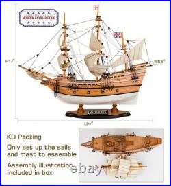 SAILINGSTORY Wooden Model Ship Mayflower 1/60 Scale Replica Sailing Sailboat
