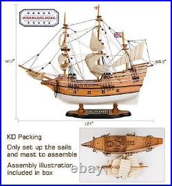 SAILINGSTORY Wooden Model Ship Mayflower 1/60 Scale Replica Sailing Ship Mode