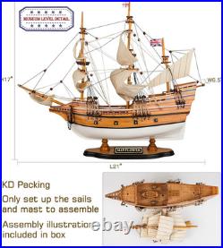 SAILINGSTORY Wooden Model Ship Mayflower 1/60 Scale Replica Sailing Ship Model