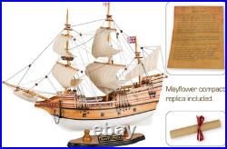 SAILINGSTORY Wooden Model Ship Mayflower 1/60 Scale Replica Sailing Ship Model