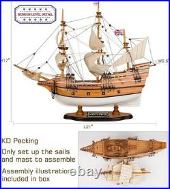SAILINGSTORY Wooden Model Ship Mayflower 1/60 Scale Replica Sailing Ship Model S SAILINGSTORY Wooden Model Ship Mayflower 1/60 Scale Replica Sailing Ship Model S