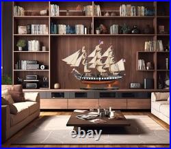 SAILINGSTORY Wooden Model Ship USS Constitution 1/100 Scale Replica Ship Mode