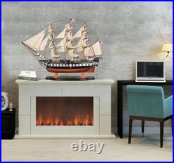 SAILINGSTORY Wooden Model Ship USS Constitution 1/100 Scale Replica Ship Mode
