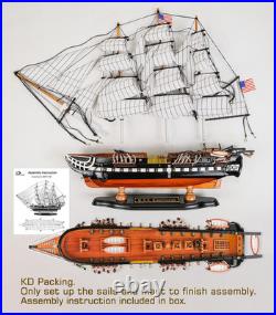 SAILINGSTORY Wooden Model Ship USS Constitution 1/140 Scale Replica Frigate S