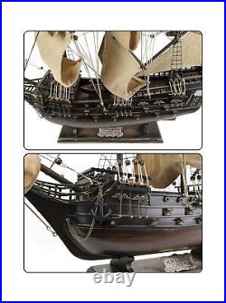 SAILINGSTORY Wooden Pirate Ship Model Black Pearl Model Ship Sailboat Decor B