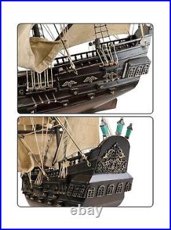 SAILINGSTORY Wooden Pirate Ship Model Black Pearl Model Ship Sailboat Decor B