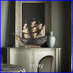 SAILINGSTORY Wooden Pirate Ship Model Black Pearl Model Ship Sailboat Decor Sea