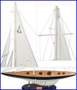SAILINGSTORY Wooden Sailboat Decor Ship Model Yacht Rainbow
