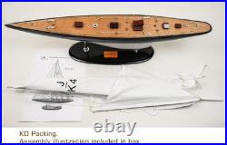 SAILINGSTORY Wooden Sailboat Decor Ship Model Yacht Rainbow