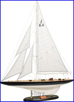SAILINGSTORY Wooden Sailboat Decor Ship Model Yacht Rainbow