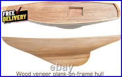 SAILINGSTORY Wooden Sailboat Decor Yacht Model Ship with Antique Finish Navy