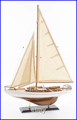 SAILINGSTORY Wooden Sailboat Model Decor Boat Model Ship Sailboat Decor Yacht Mo