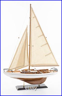 SAILINGSTORY Wooden Sailboat Model Decor Boat Model Ship Sailboat Decor Yacht Mo