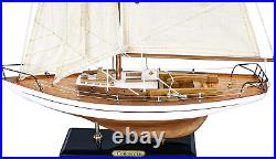 SAILINGSTORY Wooden Sailboat Model Decor Boat Model Ship Sailboat Decor Yacht Mo