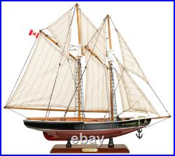 SAILINGSTORY Wooden Sailboat Model Ship Bluenose 1/85 Scale Replica Schooner