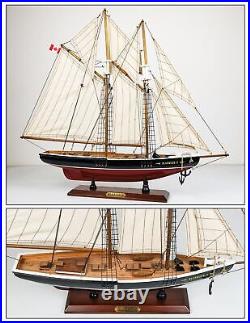 SAILINGSTORY Wooden Sailboat Model Ship Bluenose 1/85 Scale Replica Schooner