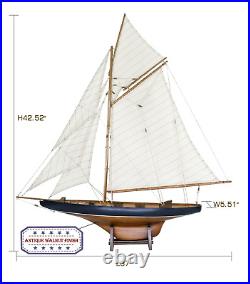 SAILINGSTORY Wooden Sailboat Model Ship Sailboat Decor Yacht Model America'S