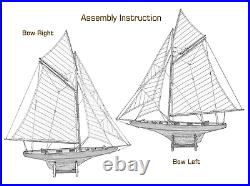 SAILINGSTORY Wooden Sailboat Model Ship Sailboat Decor Yacht Model America'S