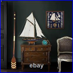 SAILINGSTORY Wooden Sailboat Model Ship Sailboat Decor Yacht Model America'S