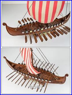 SAILINGSTORY Wooden Viking Ship Model Drakkar Oseberg 1/60 Scale Replica Scan