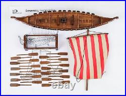 SAILINGSTORY Wooden Viking Ship Model Drakkar Oseberg 1/60 Scale Replica Scan