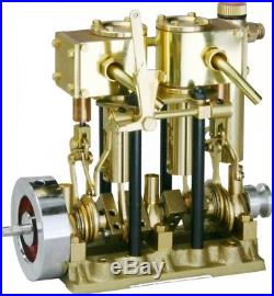 SAITO Steam Engine T2DR for Model Ship (2-cylinder, Short stroke) New from Japan