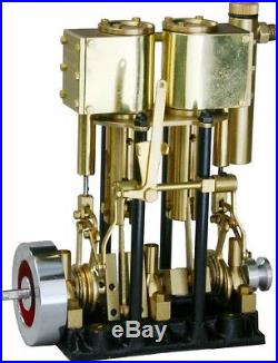 SAITO Steam engine for model ship T2DR-L (Two-cylinder, Long stroke) New (1000)