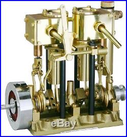 SAITO Steam engine for model ship T2DR (Two-cylinder, Short stroke) New F/S EMS