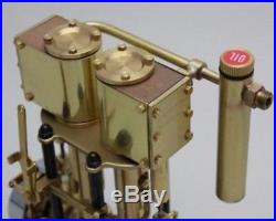 SAITO T2DR-L Steam Engine For Model Ship Marine Boat Two-cylinder, Long stroke